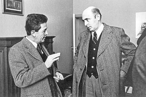 Enrico Berlinguer insieme a Giorgio Napolitano.